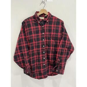Vintage LL Bean Plaid Flannel Button Up Shirt